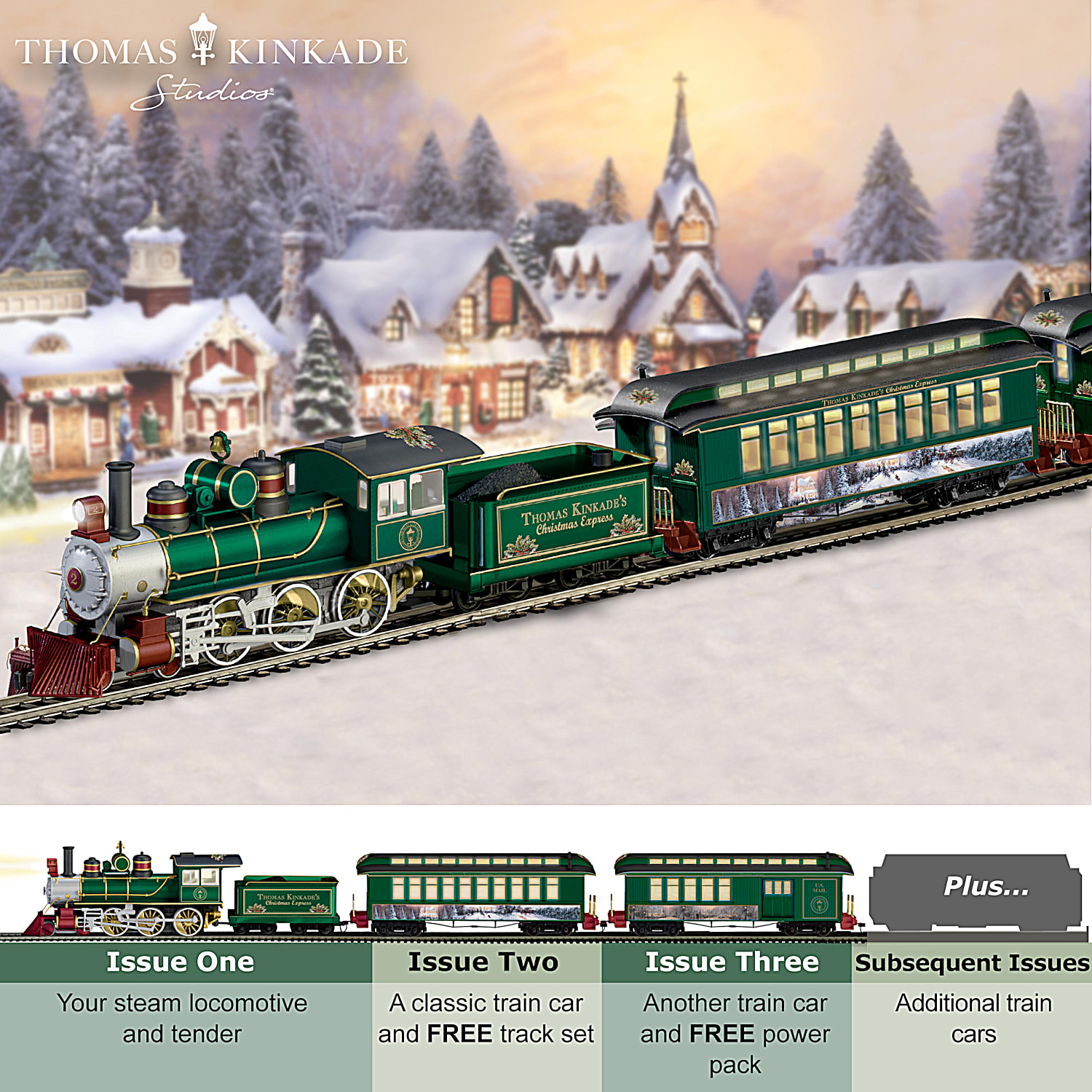 The Thomas Kinkade Christmas Express Electric Train Collection