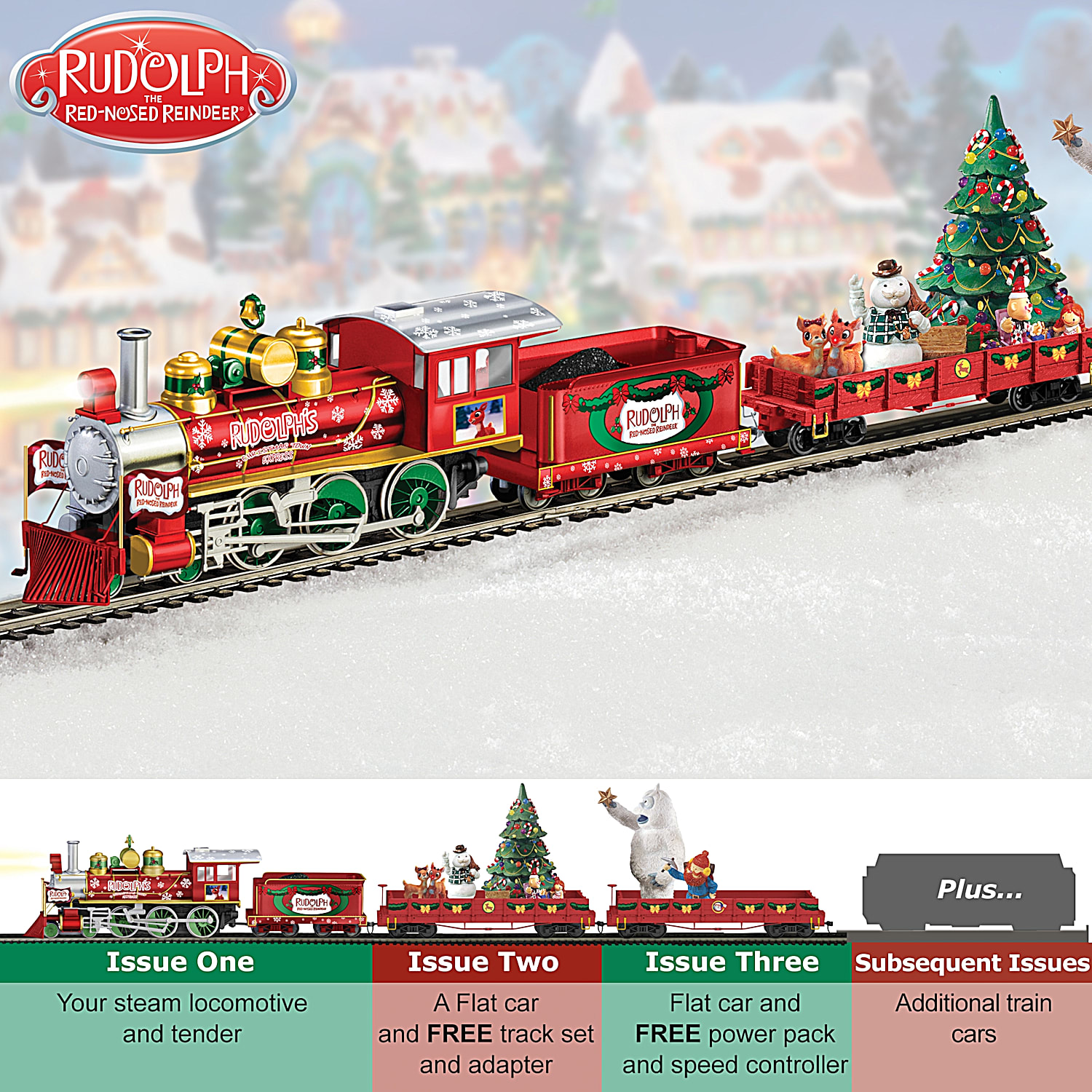 Rudolph's red nose express train clearance set