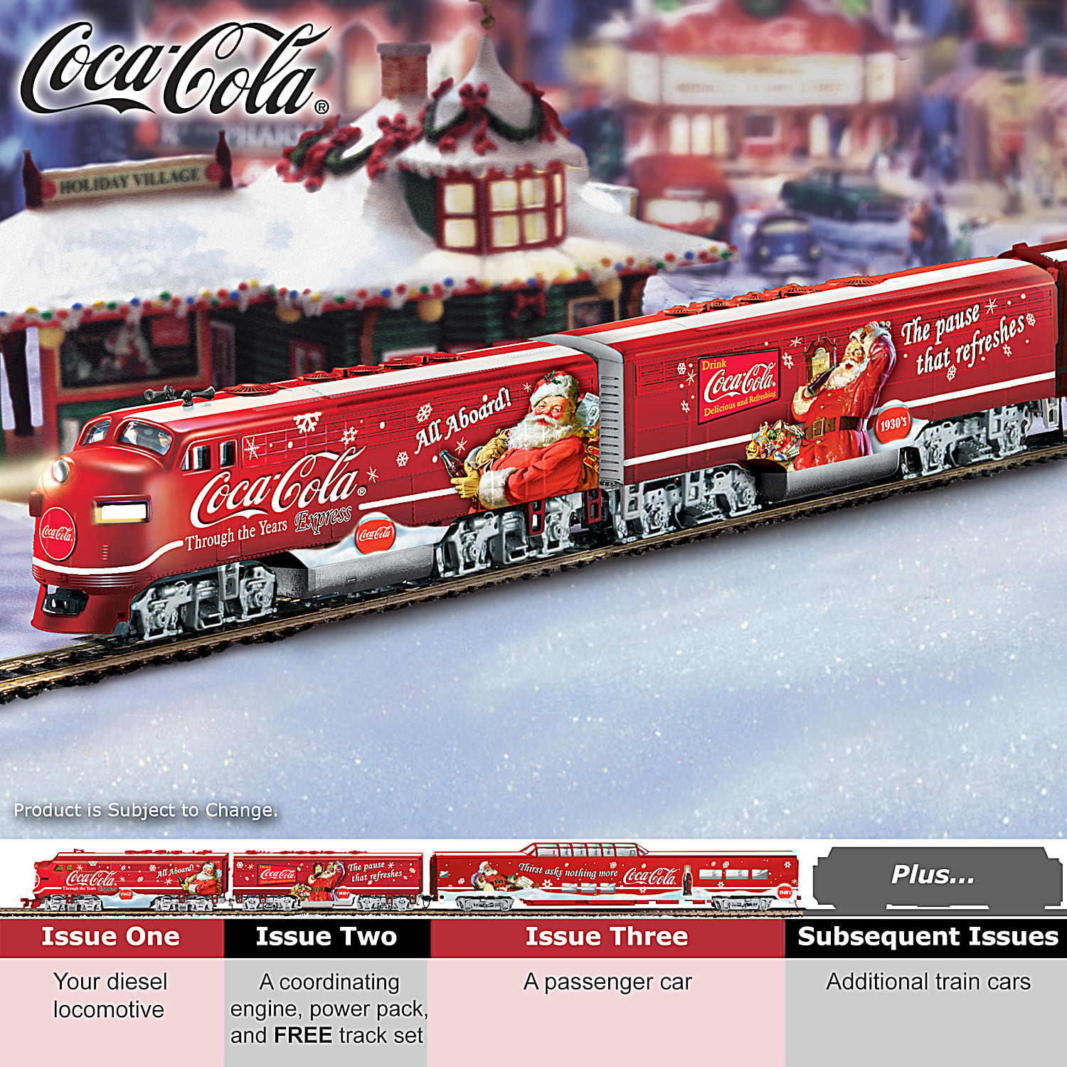 COCA COLA Christmas Express Train Collection Through The Years