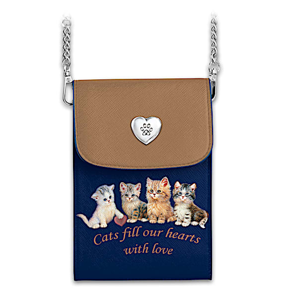 Jrgen Scholz Charming Cats Crossbody Cell Phone Bag