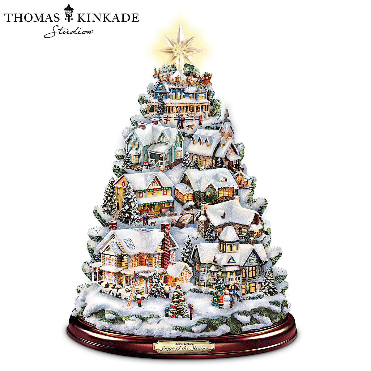 ファッション人気ブランドランキング Thomas Kinkade Christmas Tabletop Tree: Songs Of The Season クリスマス