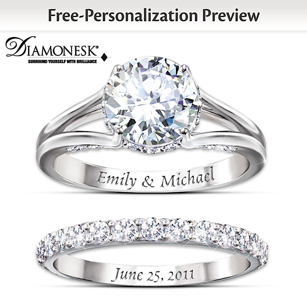 Diamonesk wedding sets discount