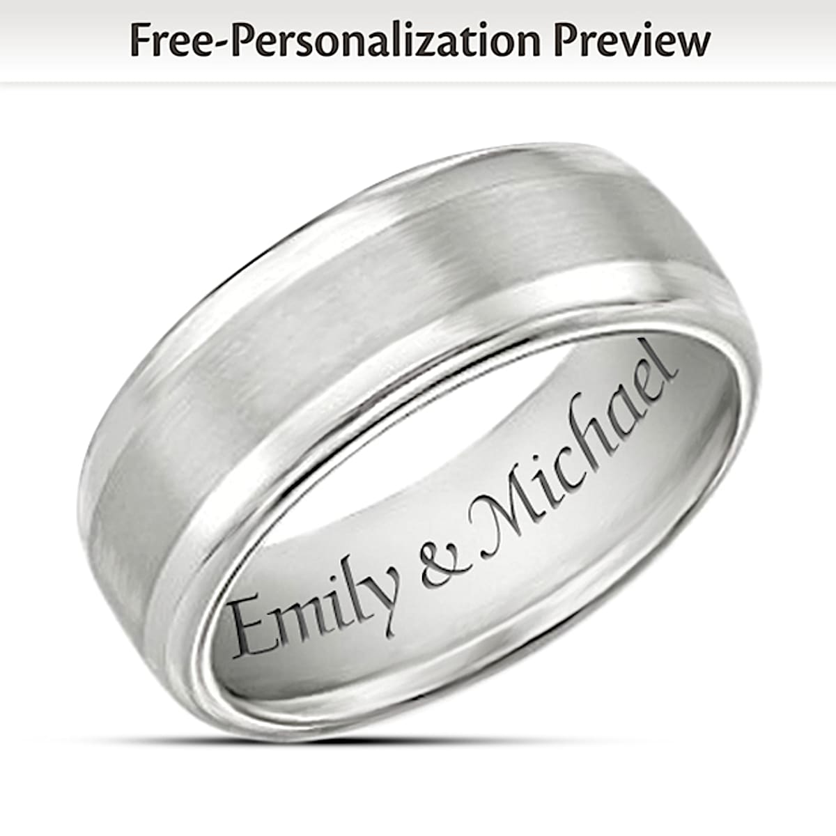 Mens personalized clearance wedding bands