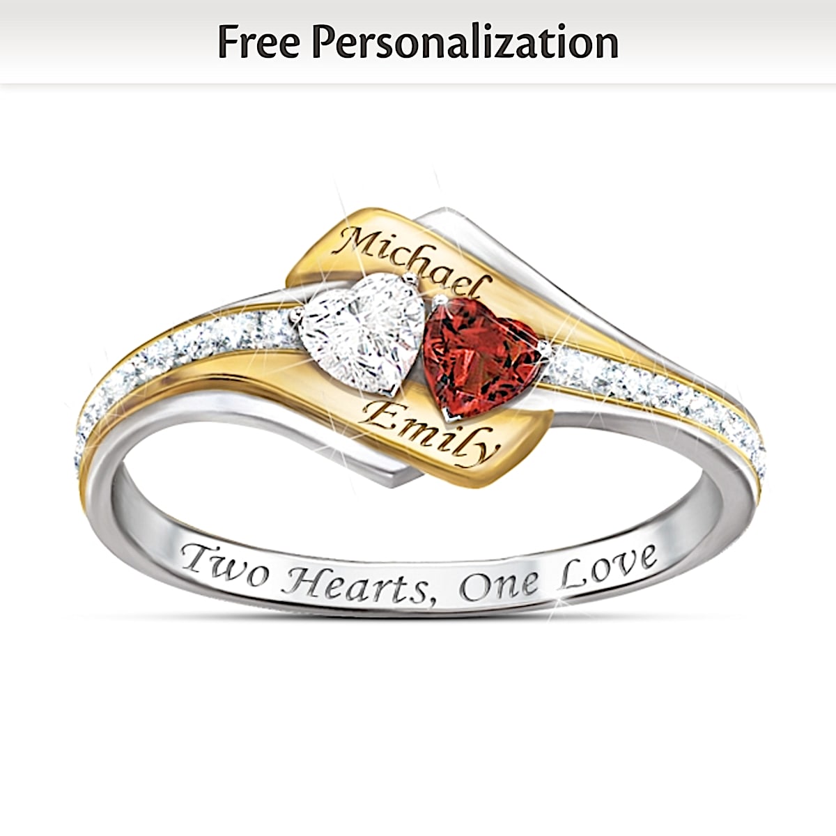Bradford exchange heart ring online