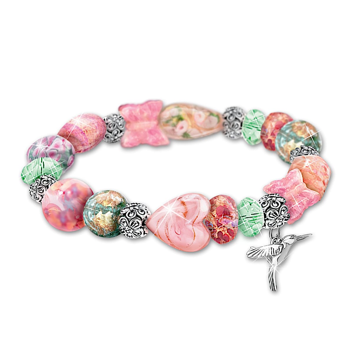Bracelet: Lena Liu Garden Of Beauty Murano Style Glass Bracelet