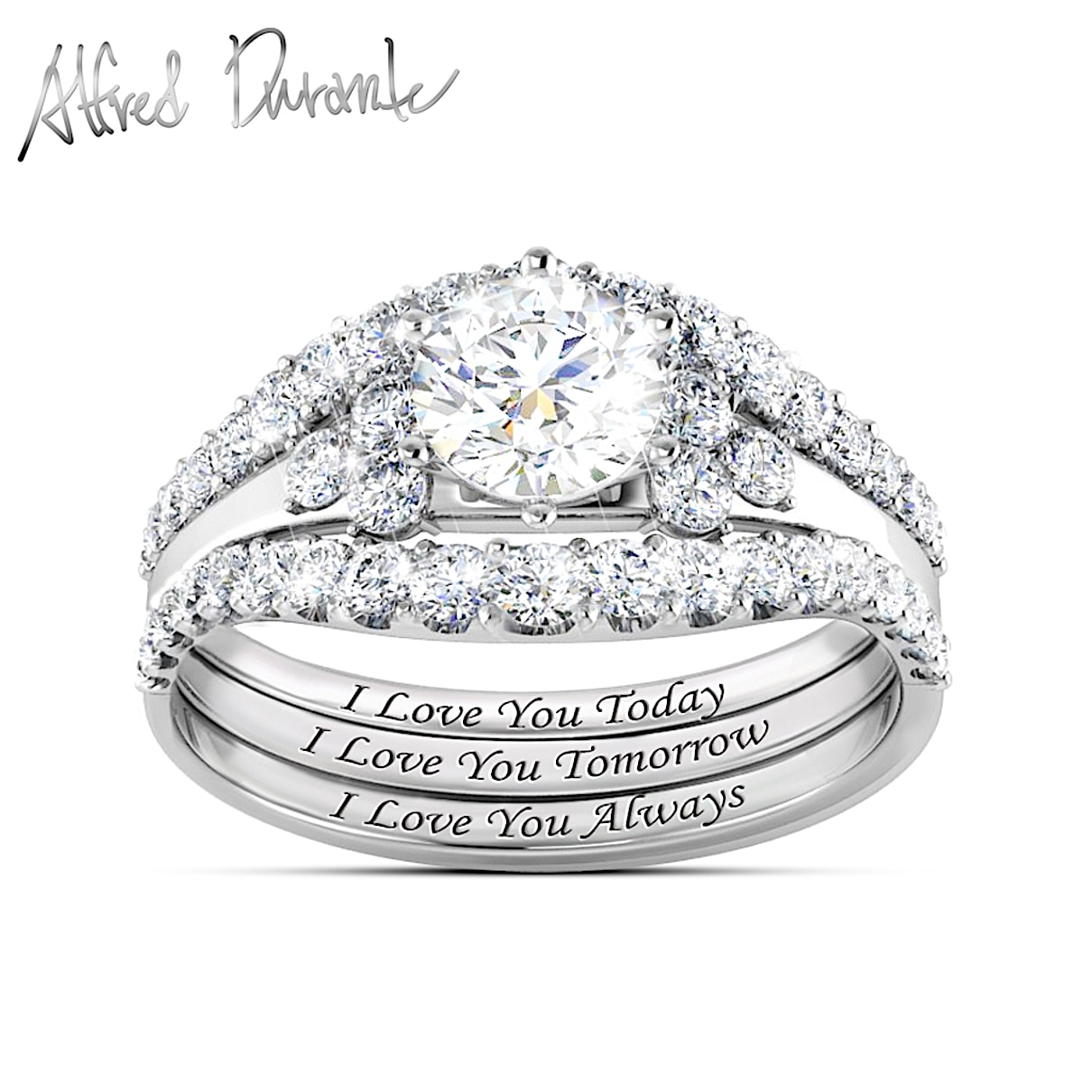 Alfred Durante I Love You Always Topaz Stacking Ring