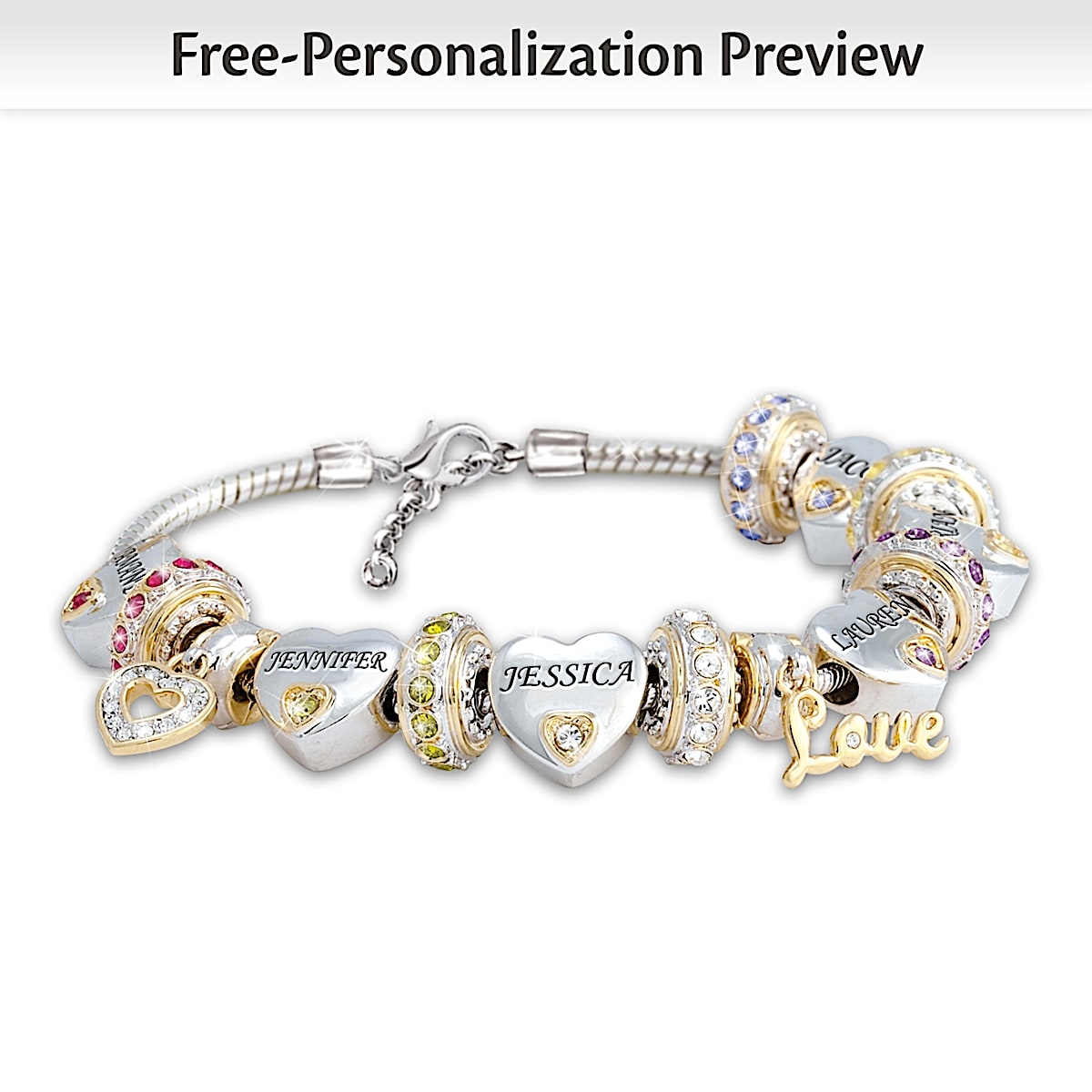 Personalized Swarovski Crystal Bracelet