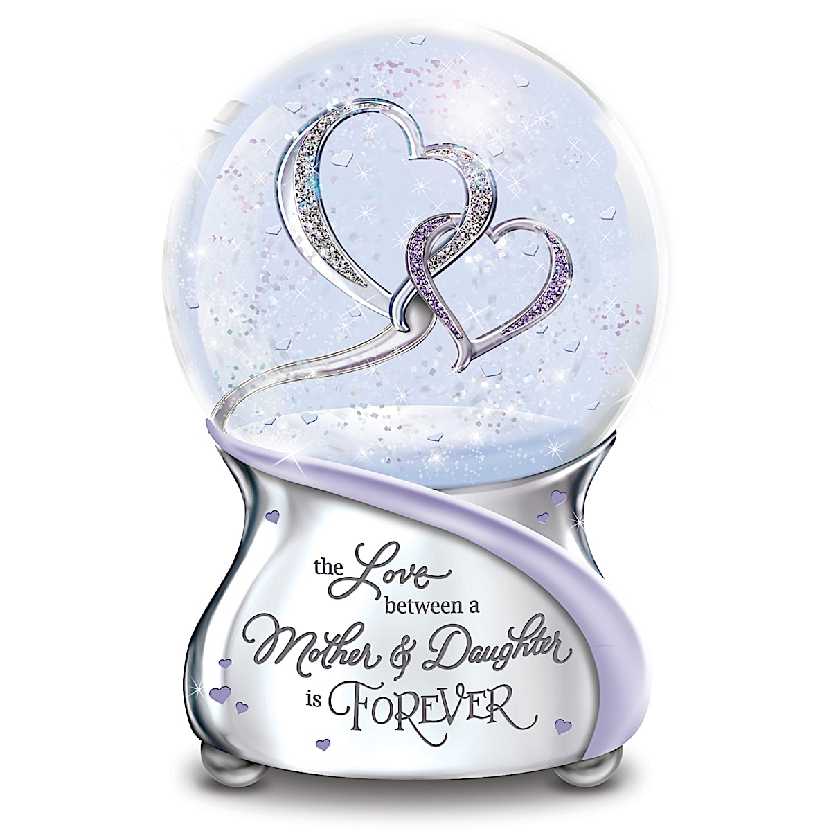 Love between mother and daughter musical glitter globe hotsell
