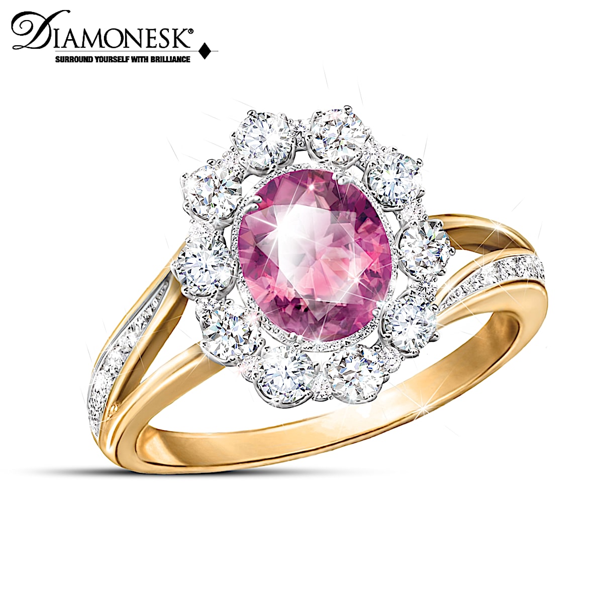 Simulated pink sapphire rings cheap