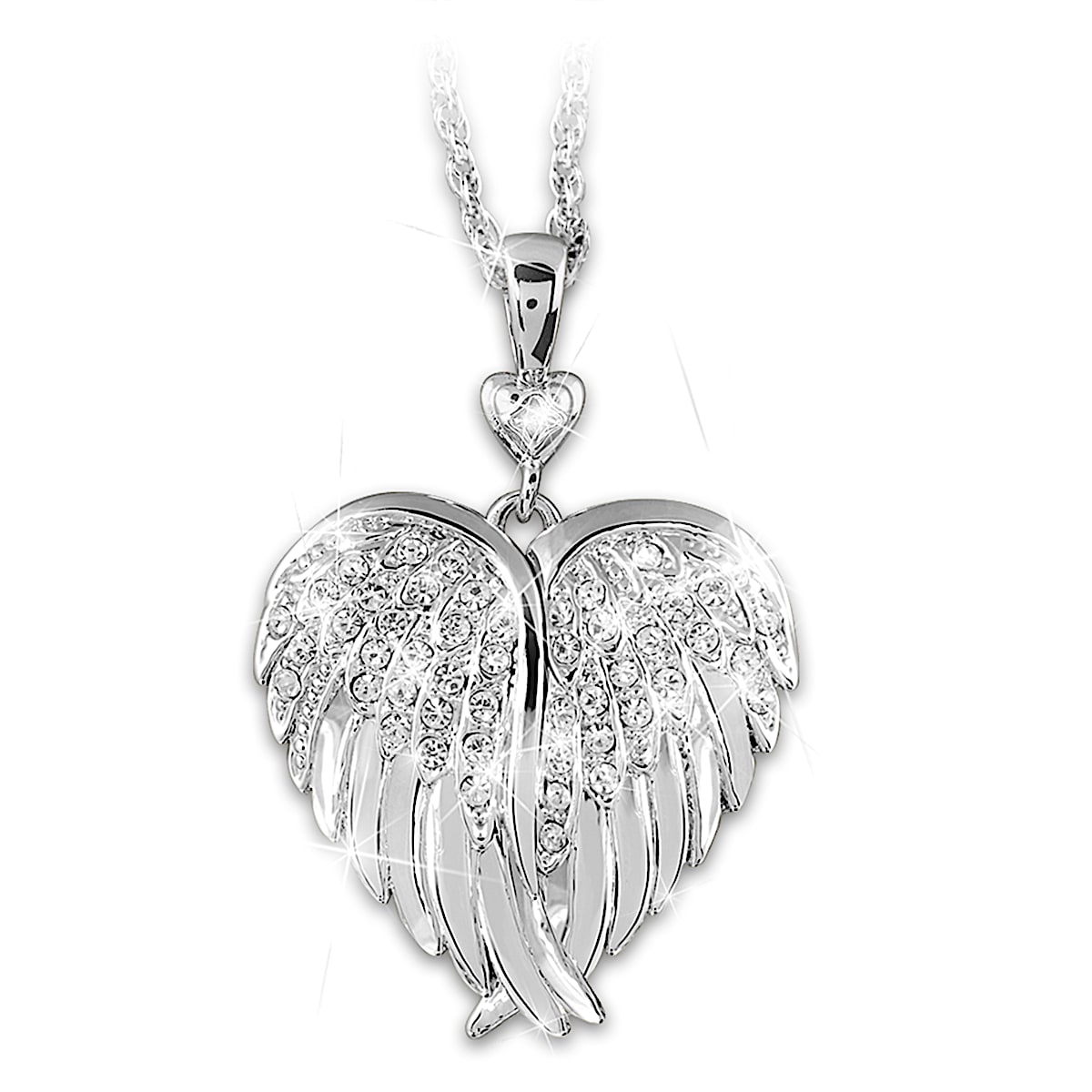 White gold angel wing pendant online