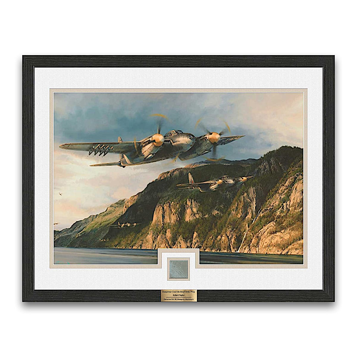 DH.98 Mosquito Bomber Framed Wall Decor Featuring Aviation Art By