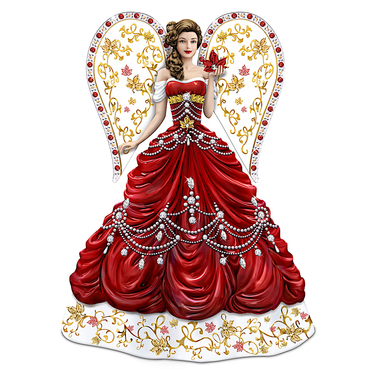 Beautiful Blessings Hand-Painted Patriotic Angel Figurine