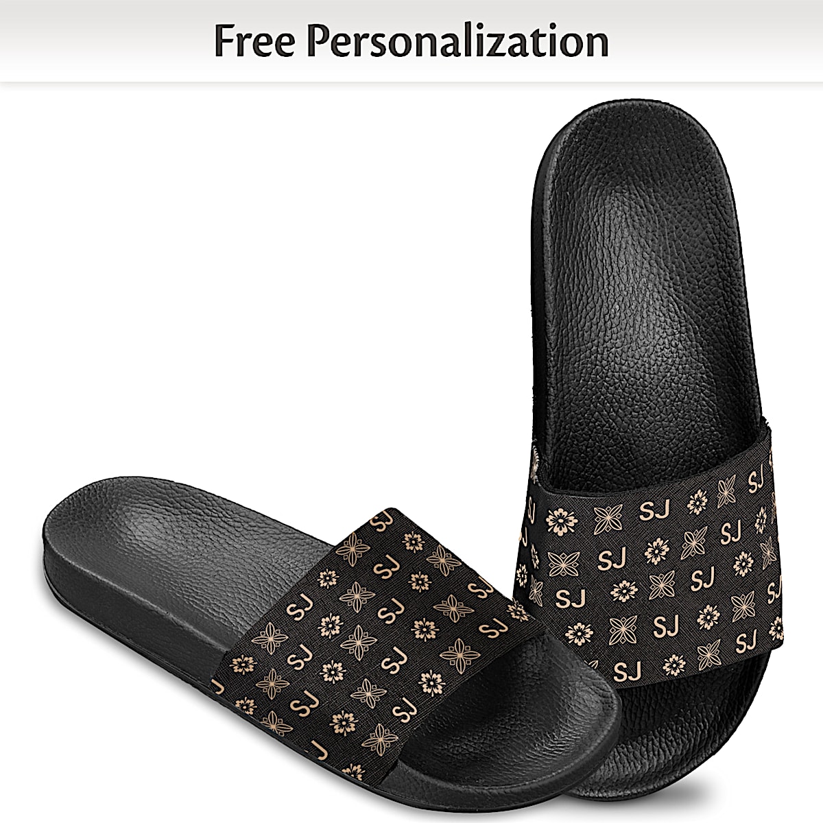 Personalized slides shoes top