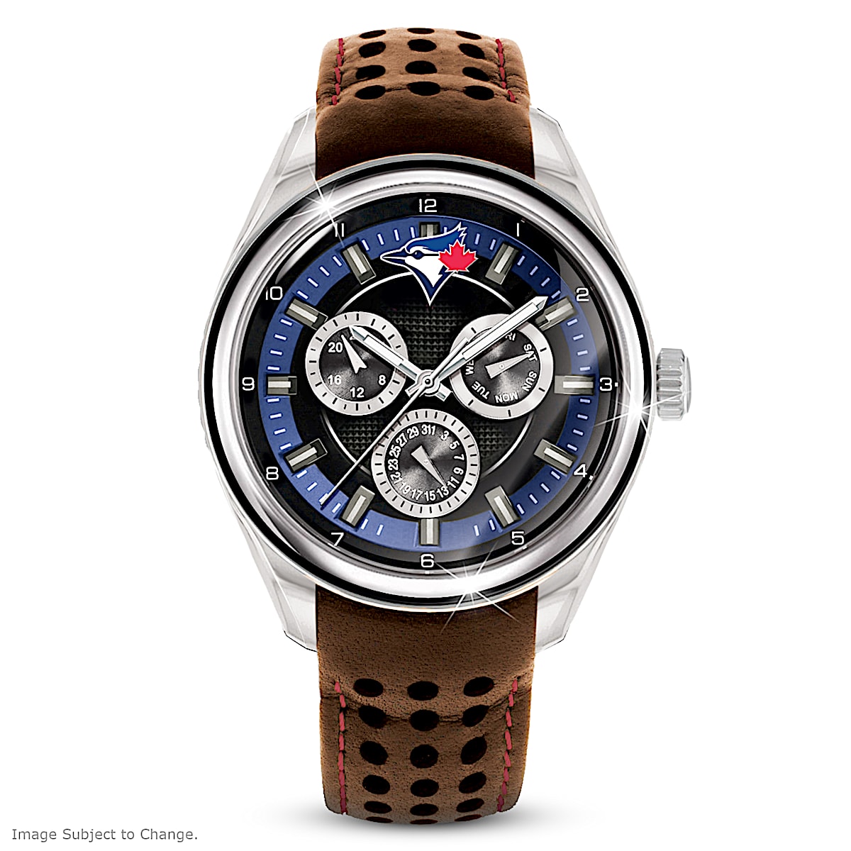 Blue chronograph watch best sale