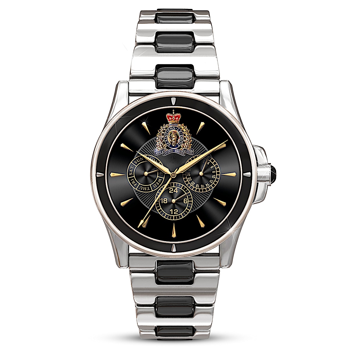Metal shop chronograph watch