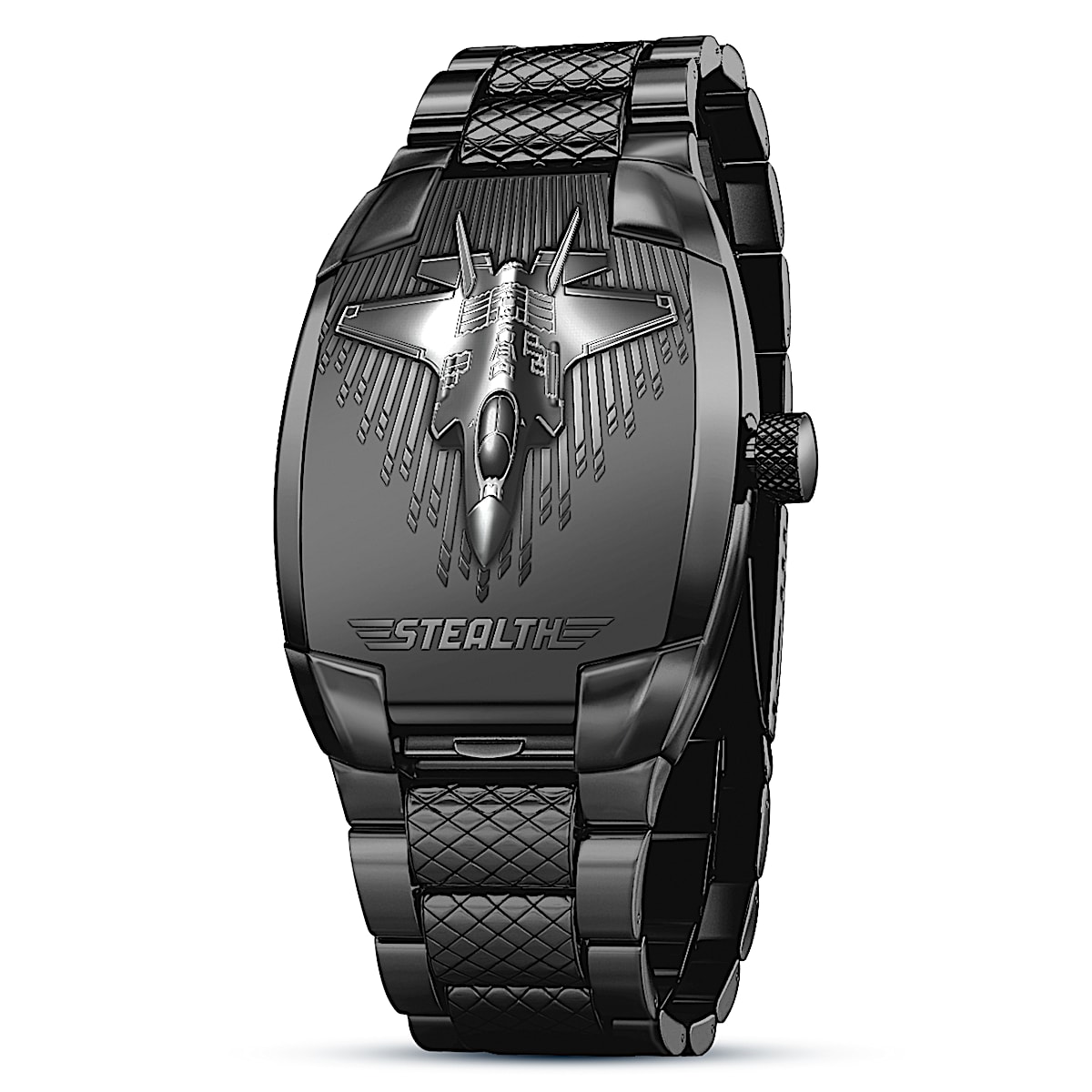 Stealth Fighter Men s Watch With Flip Top Cover