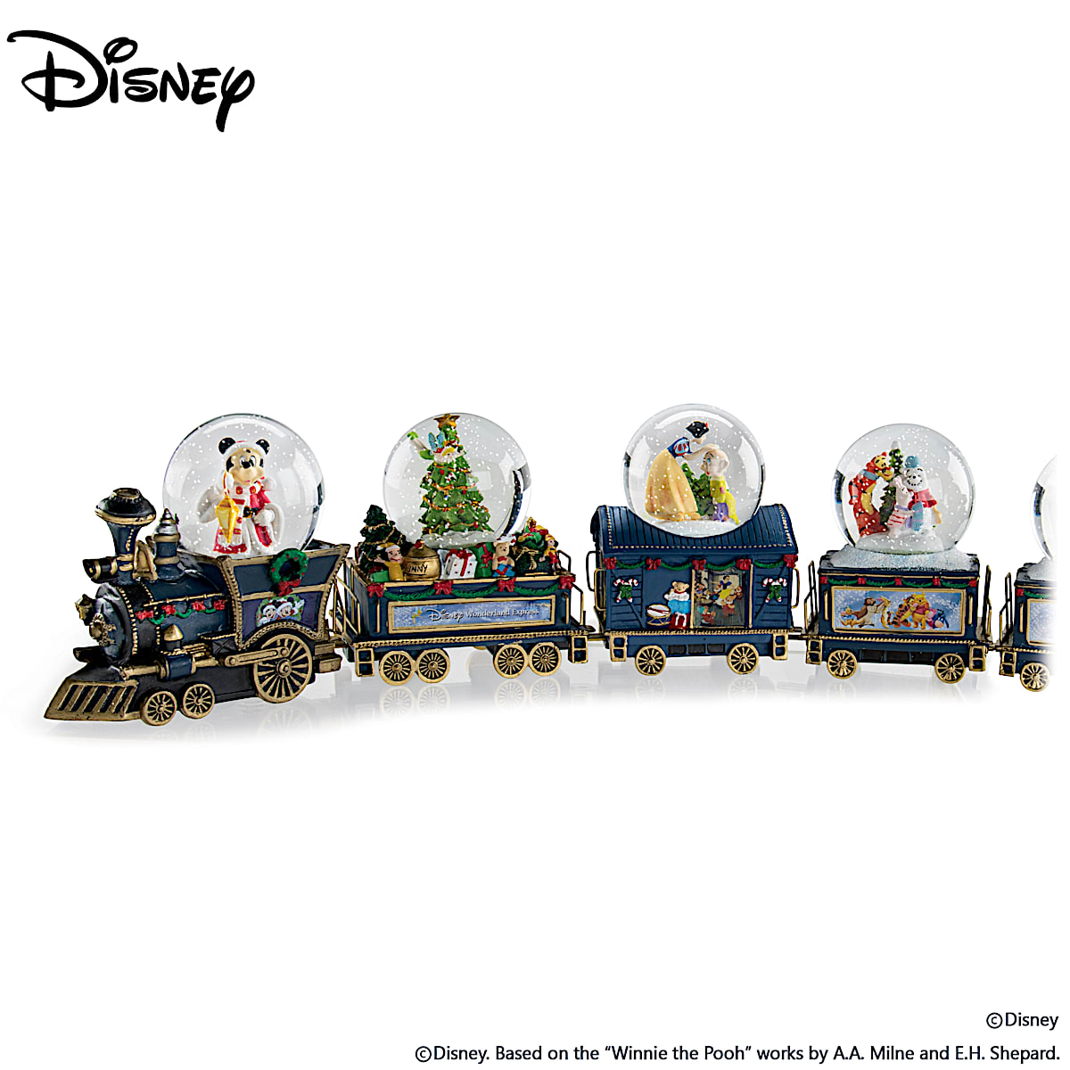 Disney Wonderland Express Miniature Snowglobe Train Collection