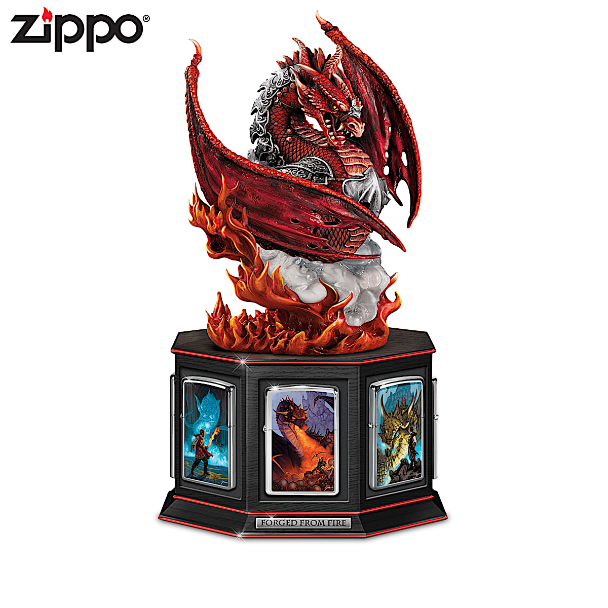 Dragon Art Zippo® Collection With Illuminated Display