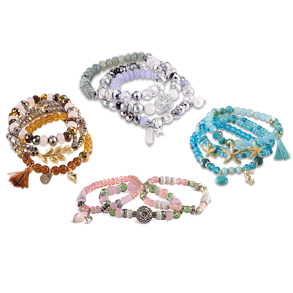 Beauty Of Nature Womens Bracelet Collection Featuring A Set Of 3