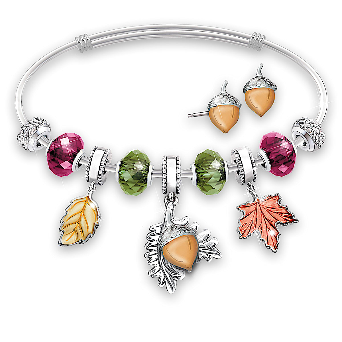 Holiday Charm Bracelet Collection With Collector's Box