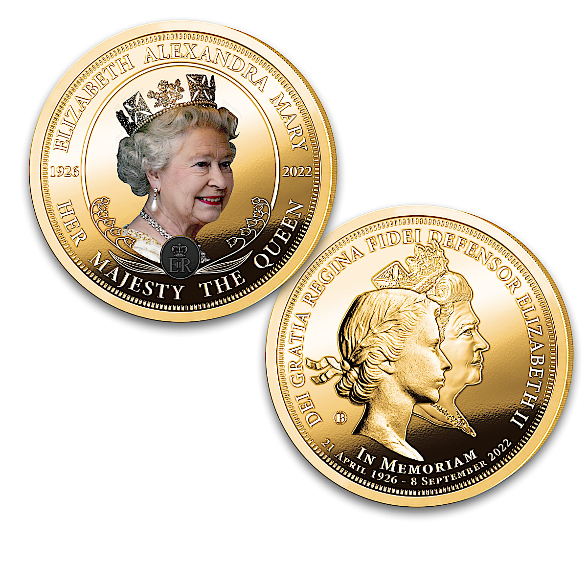 Queen Elizabeth II Memorial 24K Gold Plated Proof Coin Collection