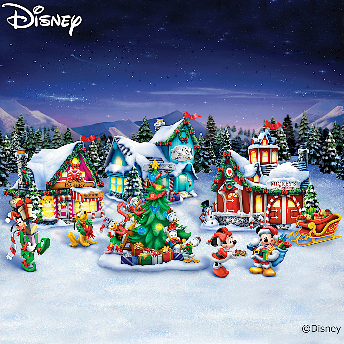 Village de noel miniature disney top