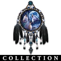 Wolf Dreamcatcher Collector Plate Collection: Sacred Spirit