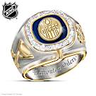 Edmonton Oilers&reg; Diamond Team Men's Ring