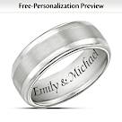 Tungsten Our Forever Love Personalized Ring