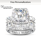20 Carats Of Brilliance Personalized Bridal Ring Set