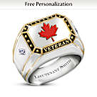 Canadian Veteran Personalized Diamond Ring