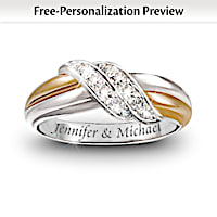 Diamond Embrace Personalized 2-Band Ring