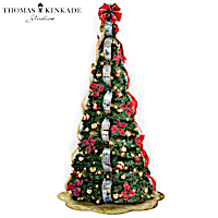 First-Ever Thomas Kinkade Pre-Lit Pull-Up Christmas Tree