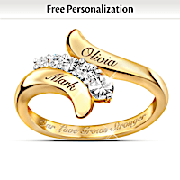"Our Love Grows Stronger" Personalized Journey Ring