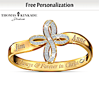 Thomas Kinkade Personalized Religious Couples Ring