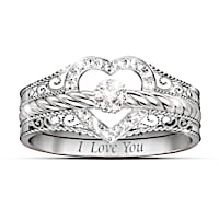 11 Genuine Diamonds I Love You Ring