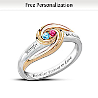 Together Forever In Love Personalized Ring