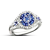 Exotic Beauty Tanzanite And Diamond Ring