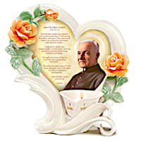 Saint Brother Andr&#233; Porcelain Votive Candleholder