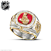 NHL&reg;-Licensed Ottawa Senators&reg; 10-Diamond Ring
