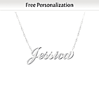 "Daughter, I Love You" Diamond Necklace With Customized Name