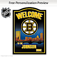 Boston Bruins&reg; Welcome Sign Personalized With Name