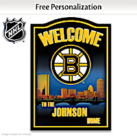 Boston Bruins® Welcome Sign Personalized With Name