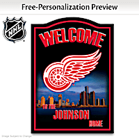 Detroit Red Wings&reg; Personalized Welcome Sign