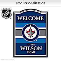 Winnipeg Jets&#153; Welcome Sign Personalized With Name