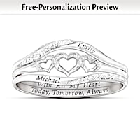 With All My Heart Personalized Diamond Ring 