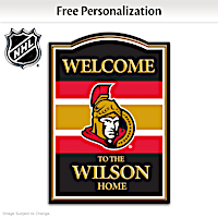 Ottawa Senators&reg; Personalized Welcome Sign