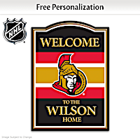 Ottawa Senators® Personalized Welcome Sign