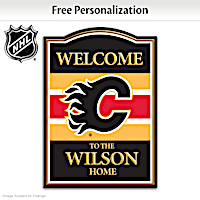 Calgary Flames&reg; Welcome Sign Personalized With Name