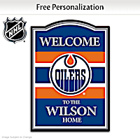 Edmonton Oilers® Personalized Welcome Sign